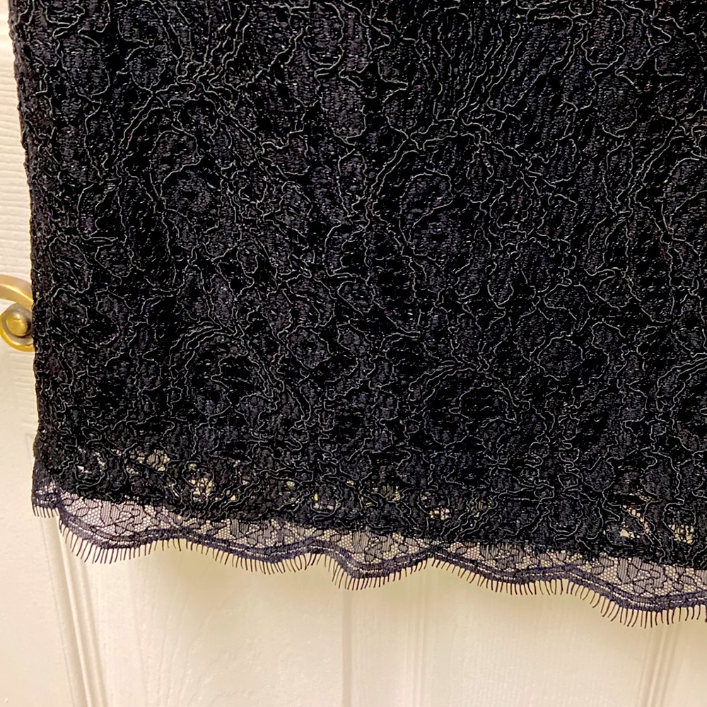 Coldwater Creek Black lace pencil skirt